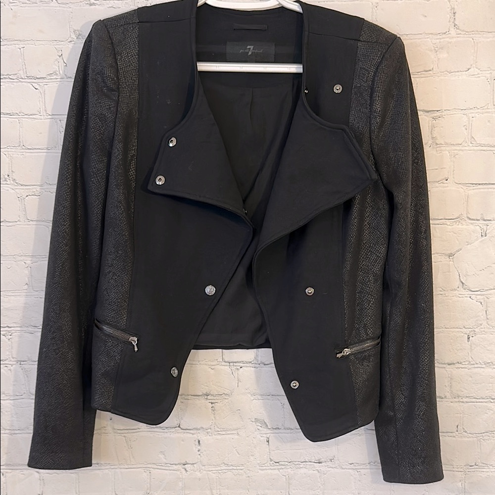 7 For All Mankind gorgeous black trendy jacket